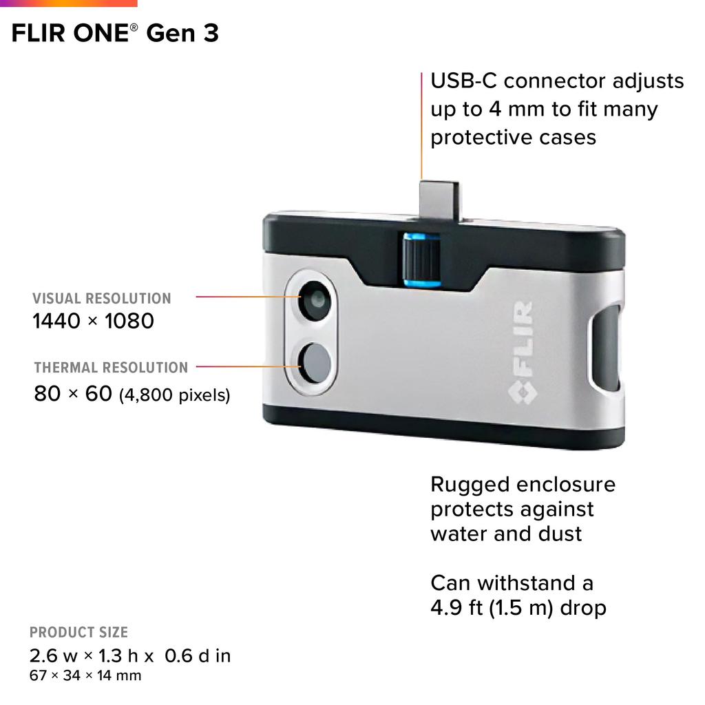 Тепловизионная камера FLIR ONE Gen 3 для смартфонов Android - (USB-C)