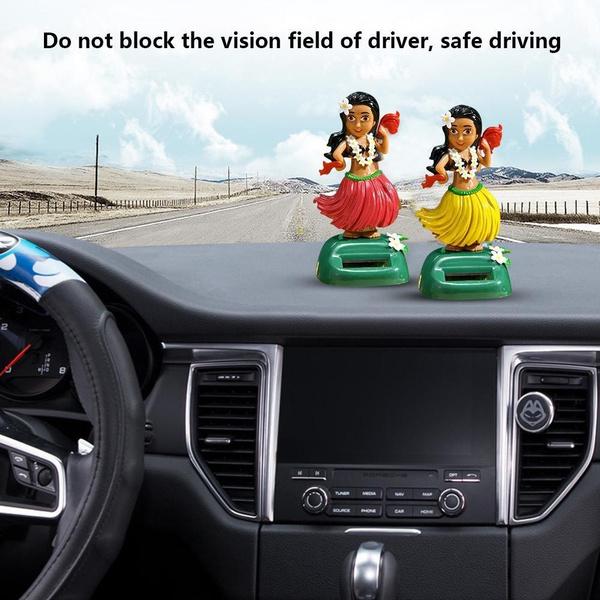 1 шт., креативные солнечные качающиеся гавайские куклы для девочек, украшения для автомобиля, хула, качающиеся мультяшные автомобильные украшения для девочек