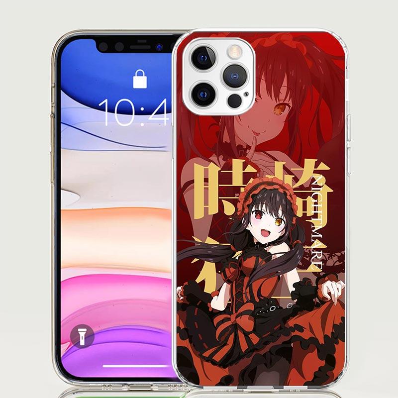 Чехол для телефона Date A Live Токисаки Куруми Для iPhone 18 17 Air 16 15 Plus 11 14 Pro Max 13 Mini 12 7 8 + SE Узор Арт Индивидуальная Обложка