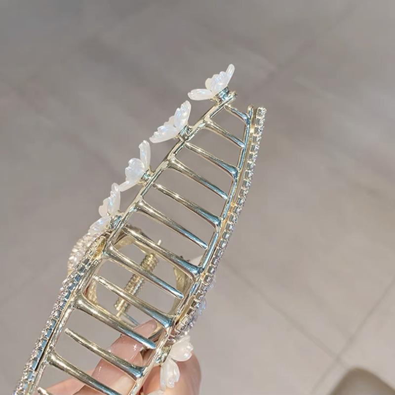 2024 Элегантная корейская цветочная большая заколка-краб для волос для прически пучок