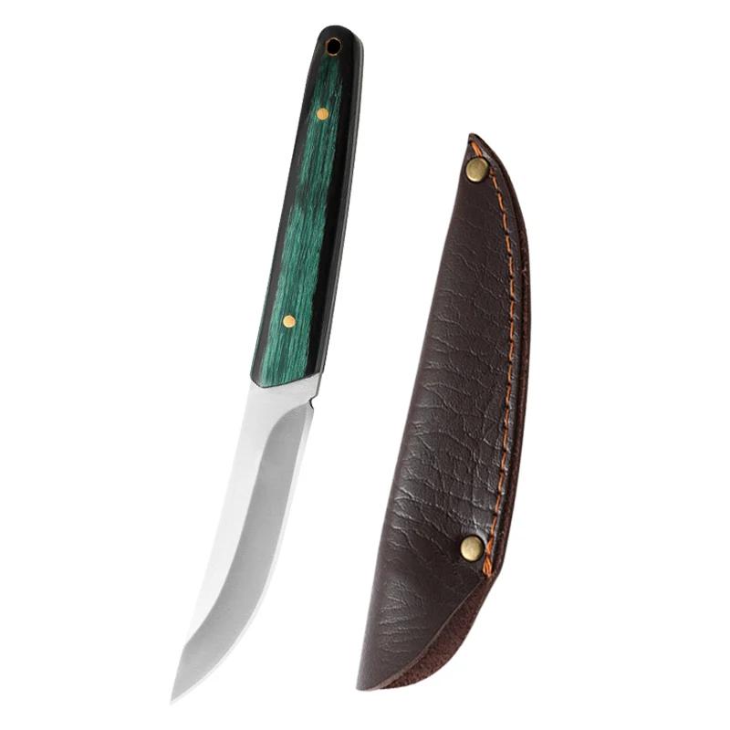 Мини-нож для нарезки из нержавеющей стали, ручной ковки, обвалочный нож, маленький поварской острый нож для фруктов, деревянная ручка