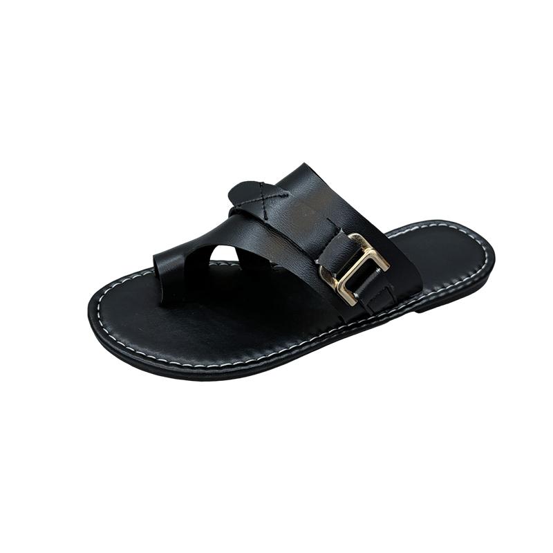 Мода Женские минималистичные сандалии-стринги 2024 Новая мода Плоские сандалии Летняя уличная пляжная обувь для отдыха