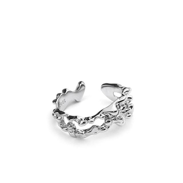 ANENJERY Полые нерегулярные геометрические кольца для женщин и мужчин, золотые ювелирные изделия на день рождения, подарки