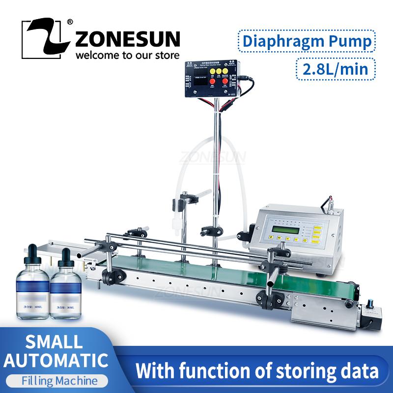 ZONESUN ZS-DTDP160A Automatic Filling Machine With Conveyor For Liquid Juice Essence Sample Astringent