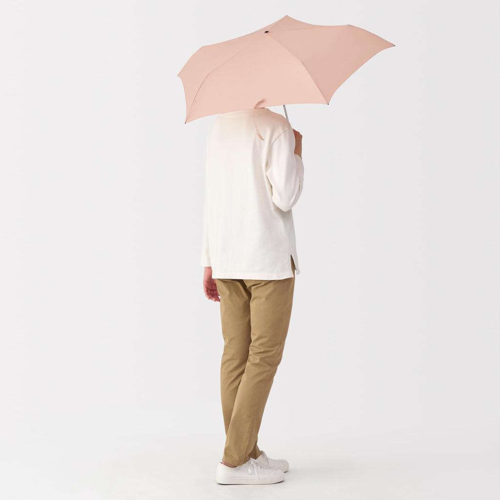 MUJI Легкий складной зонт от солнца и дождя, унисекс, легкий, 50 см, для взрослых, DEA03A5S, розовый,
