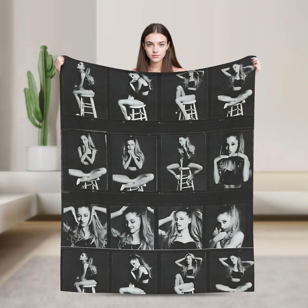 my everything Arianas Grandes Blanket Cover Fleece Throw Blanket Airplane Travel Decoration Lightweight Bedsprea,
