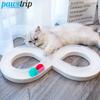 Интерактивная игрушка для кошек, забавная игрушка для кошек, проигрыватель трекболов, головоломка, трековая игрушка для котят, домашних животных, игрушки для снятия скуки, игрушки для кошек