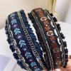 Retro Style Head Hoop Boho Headdress Hair Accessories Embroidery Headband  Women Girls