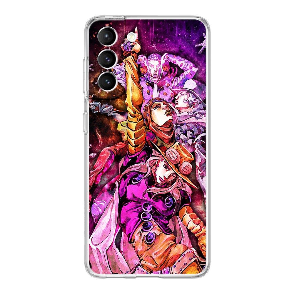 Чехол для телефона Jojo Bizarre Adventure для Samsung Galaxy S22 5G S20 Ultra S21 FE 5G S10E S9 S8 S10 Plus Note 20 10, прозрачная задняя крышка