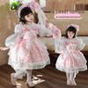 Тенденция Весна и Осень 2025 Платье Принцессы Лолиты для Девочек с Мультяшным Принтом
