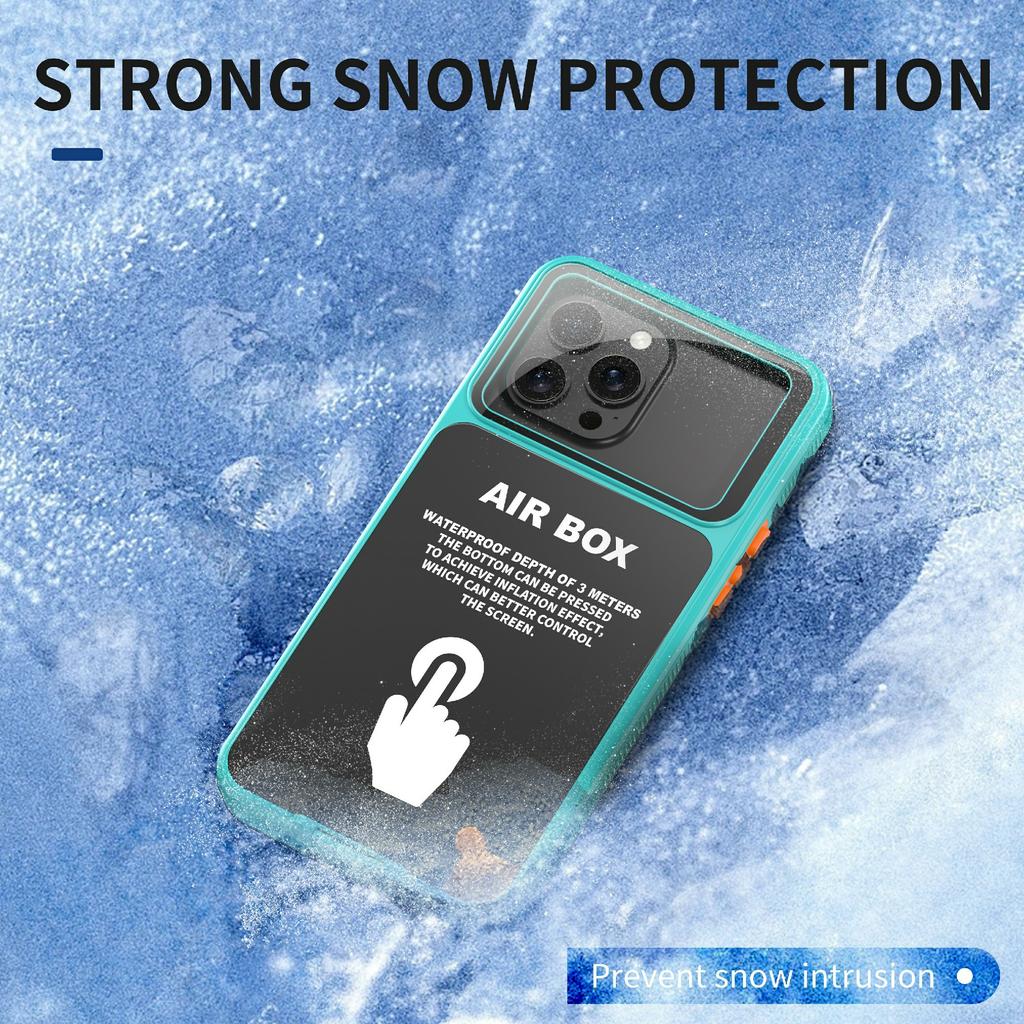 Серия SHELLBOX Air Box Для iPhone 15 Pro Max Водонепроницаемый чехол PC+TPU+PET Защитный чехол для телефона