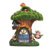 Valery Madelyn Fluffy Fairy House Garden Ornament with Solar Lights, Outdoor Garden Ornament, Decorative Figurine, Cute Outdoor Decoration,
