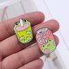 Adorable Cartoon Frog Milk Tea Cute Animal Brooch Alloy Pin For Everyone Stylish Accessory