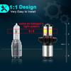 Лампы для фар мотоциклов H6 BA20D H4 LED Hi Lo beam Moto LED Headlight Мотоциклетные светодиодные лампы Комплект для переоборудования Лампы 1200LM 6000K