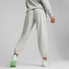 Puma Дышащие повседневные трикотажные спортивные брюки с буквенным принтом, женские брюки светло-серого цвета 623476-04