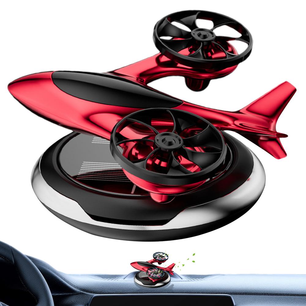 Для ароматерапии Украшения Солнечные масляные диффузоры для автомобилей Вращающийся очиститель воздуха для автомобиля на солнечных батареях Двухмоторный самолет Ароматерапия для автомобиля