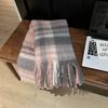 Simple Women's Autumn and Winter Thickened Retro Fringed Polyester Atmosphere Imitation Cashmere Scarf Scarf To Keep Warm