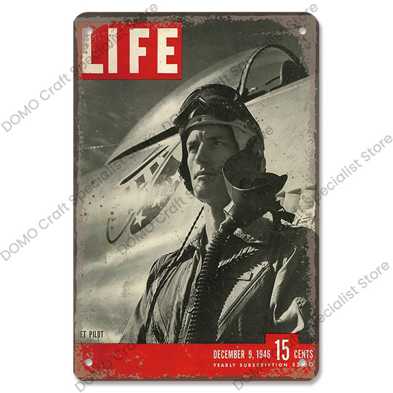 Винтажные авиационные таблички Металлическая пластина Топ ВВС Реактивные асы Истребитель Ретро Металлические жестяные знаки Клуб Мужская пещера Домашний настенный декор