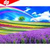 5D Алмазная картина Лаванда и Радуга Полный дисплей Алмазная вышивка Полный круглый крестик