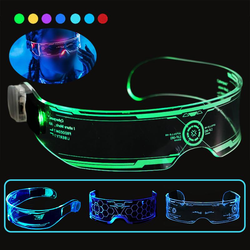 LED Glowing Glasses Flashing Light Glass Glow In the Dark Party Decoration Luminous Headband Birthday Wedding Parties Supplies