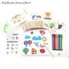Outer Wooden Stencil Board Diy Painting Template Set Puzzle Educational Kids Toy