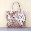 Tote Bag Geometric Rhombus Pu Glossy Large-Capacity Handbag Women'S Variety Of Folding Deformation Shoulder Bag