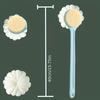 Soft Nylon Shower Brush for Sensitive Skin – Bathroom Long Handle Back Style, Gentle Exfoliating, Odorless & Easy to Clean