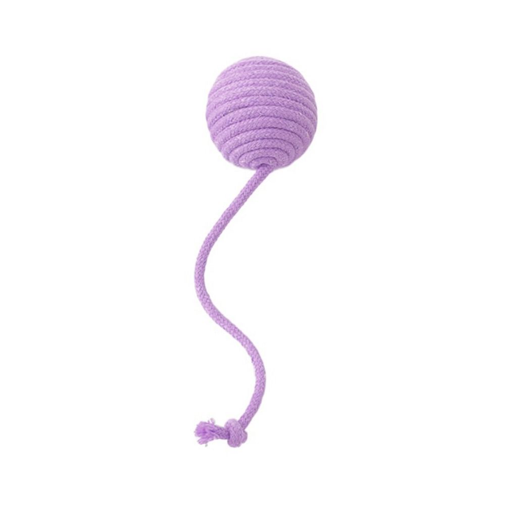 Bite Resistant Cat Cotton Rope Ball Wear Resistant Cat Colorful Ball Toy  Self Happy