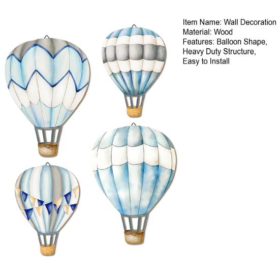 4 шт./набор Украшение стены в виде воздушного шара Фермерский дом Деревянный настенный шар в деревенском стиле