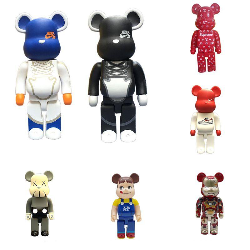 Трендовая фигурка Bearbrick 400% Peko Железный Человек для уникальной коллекции