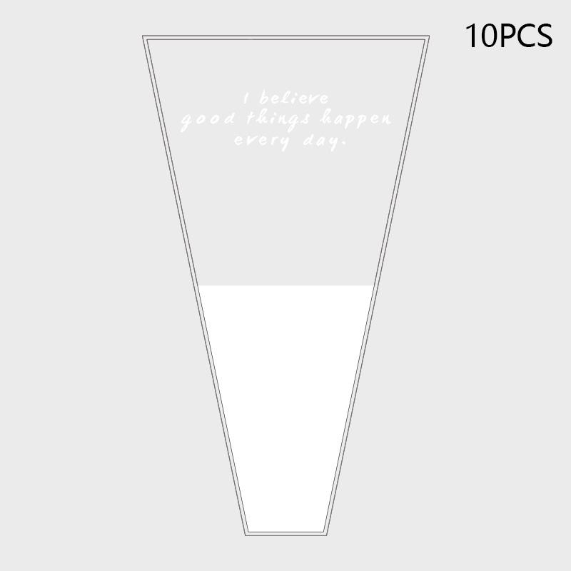 10Pcs Single Rose Sleeves Flower Wrapping Bag Bouquet Packaging Bags Clear Cellophane Floral Wrappers For Valentine'S Day