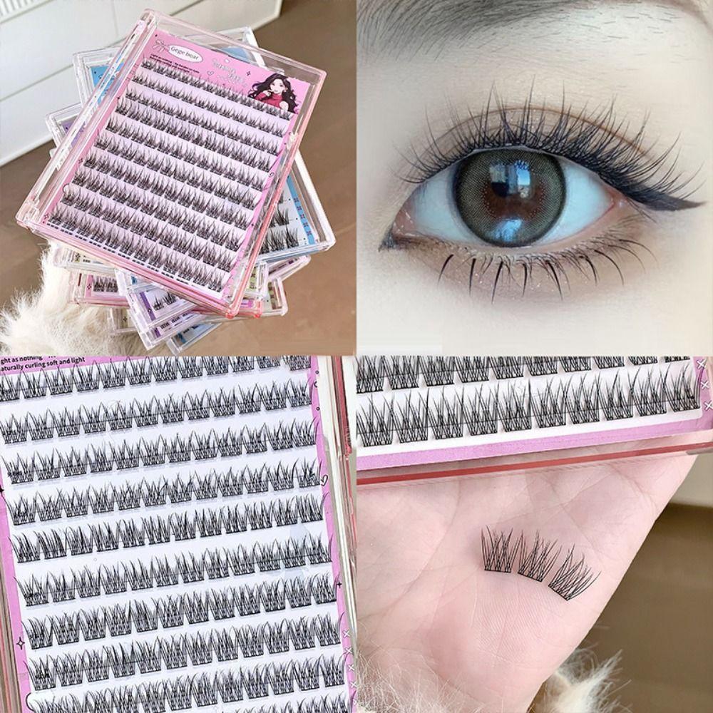 Накладные ресницы без клея Натуральный завиток Пучки ресниц Густые Сегментированные ресницы Наращивание Макияж