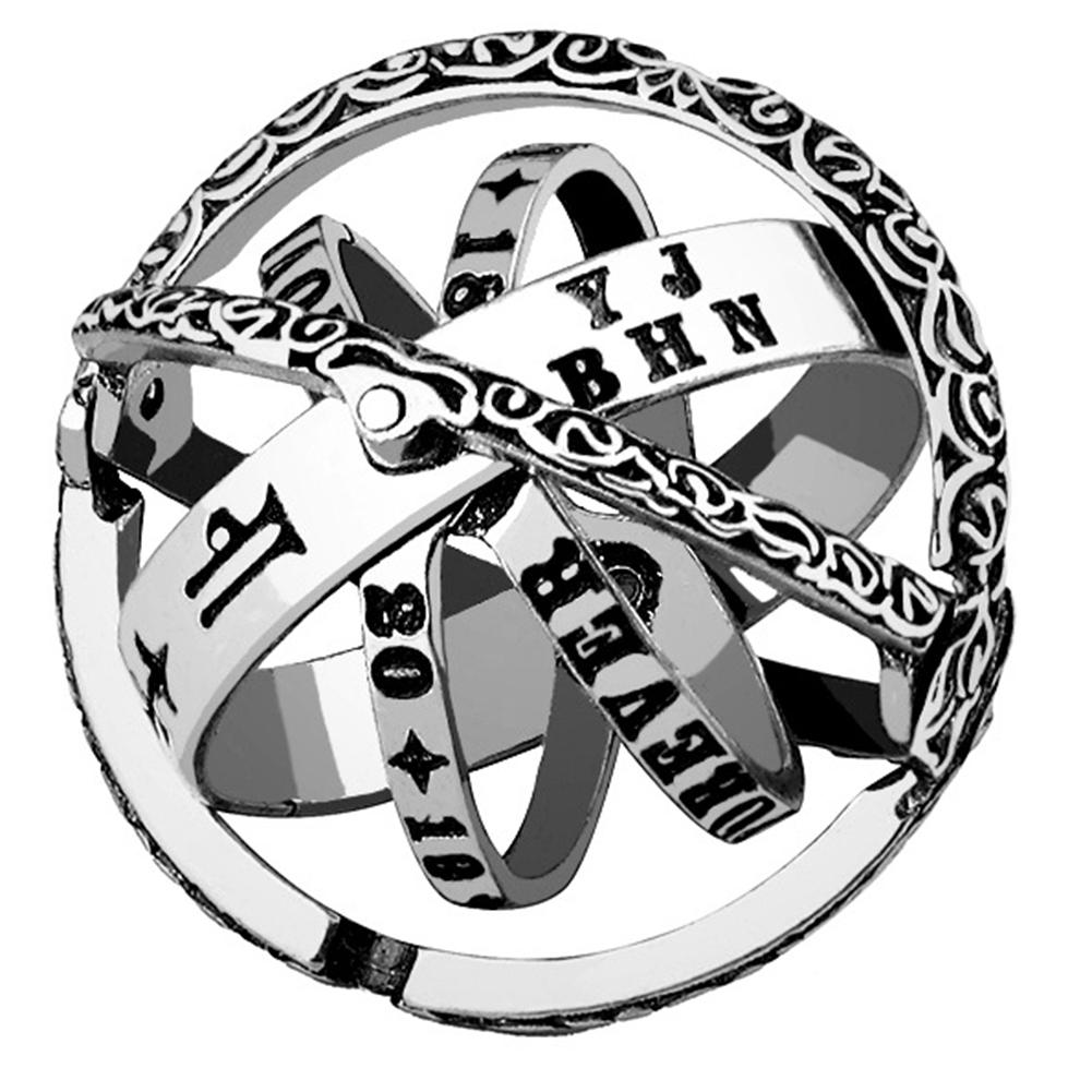 Groovy Over Ball в форме Вселенной, унисекс, винтажное кольцо на палец, ювелирное изделие для пары, подарок