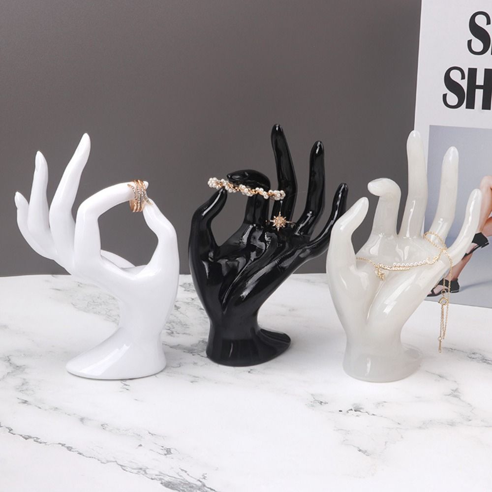 Model Art Jewelry Display Stand Plastic OK Hand Model Props Ring Display Ornaments  Jewelry Display