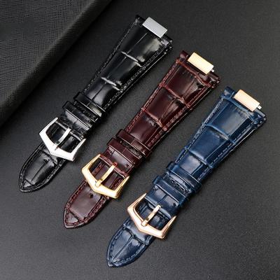 Классический ремешок для часов из натуральной кожи с насечкой 25X13 мм + соединитель для часов Patek Philippe Nautilus 5711 5726 5712g, ремешок для часов, браслет