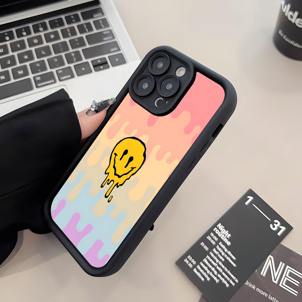 Красочный датский чехол-смайлик для телефона iPhone 17 Air 16 E 15 14 Plus 13 12 11 Pro Max Силиконовый мягкий чехол