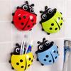 1pcs Ladybug Animal Insect Toothbrush Holder Bathroom Cartoon Toothbrush Toothpaste Wall Suction Holder Rack Container Organizer