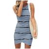 Fashion Women's Summer Round Neck Casual Fashion Printed Pullover Sleeveless Dress