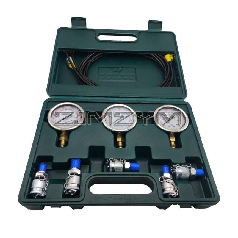 Hydraulic Pressure Test Gauge Kit Tester Coupling for Excavator Construction with Case for Industrial Use Presión Hidráulico