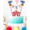 Circus Carnival Theme Cake Topper 1st Birthday Circus Theme Photo Booth Props Cake Smash Party Cake Decorations Supplies, Glitter
