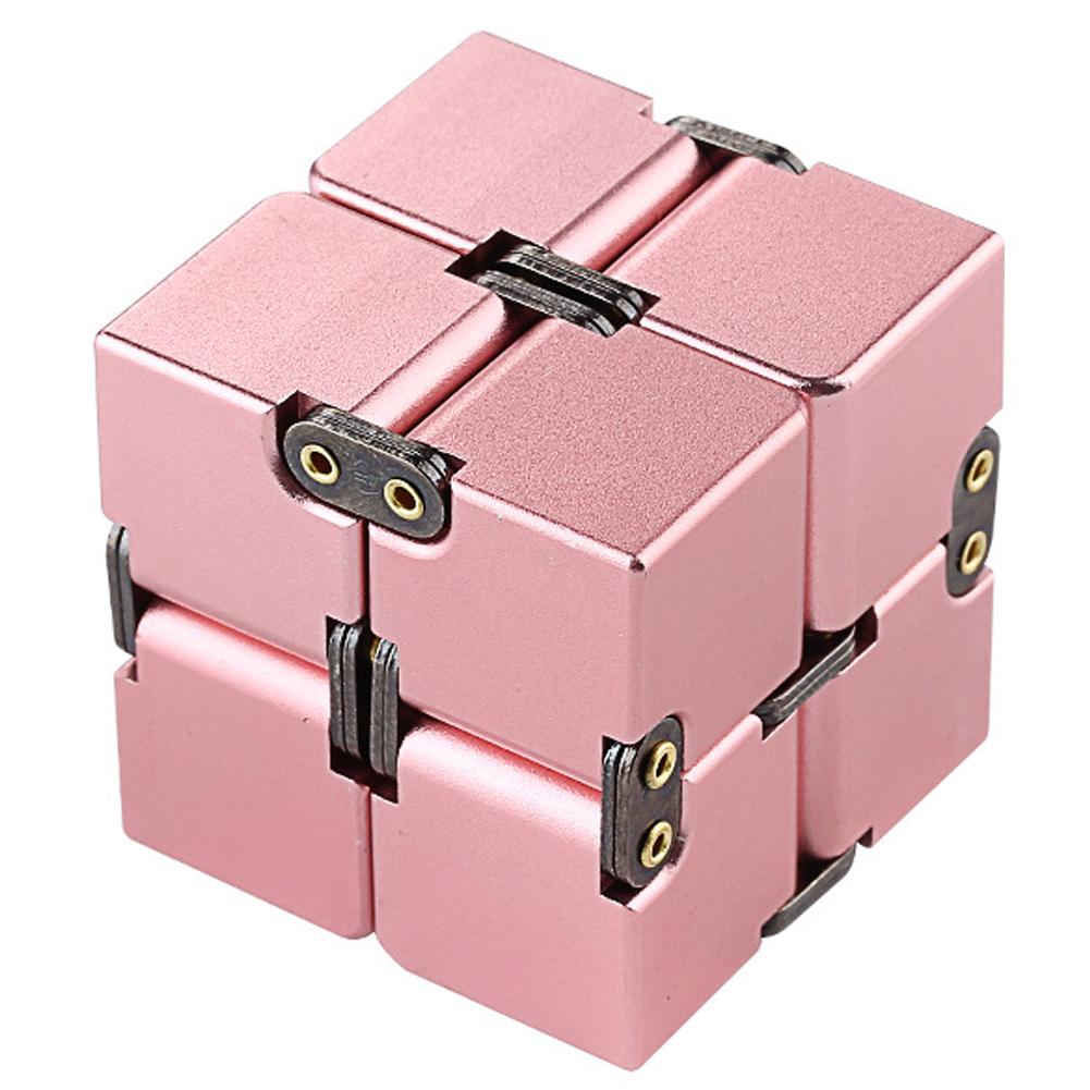 Алюминиевый кубик бесконечности, игрушка-фиджет для взрослых и детей, для офиса, учебы, релаксации, снятия стресса или уменьшения тревоги