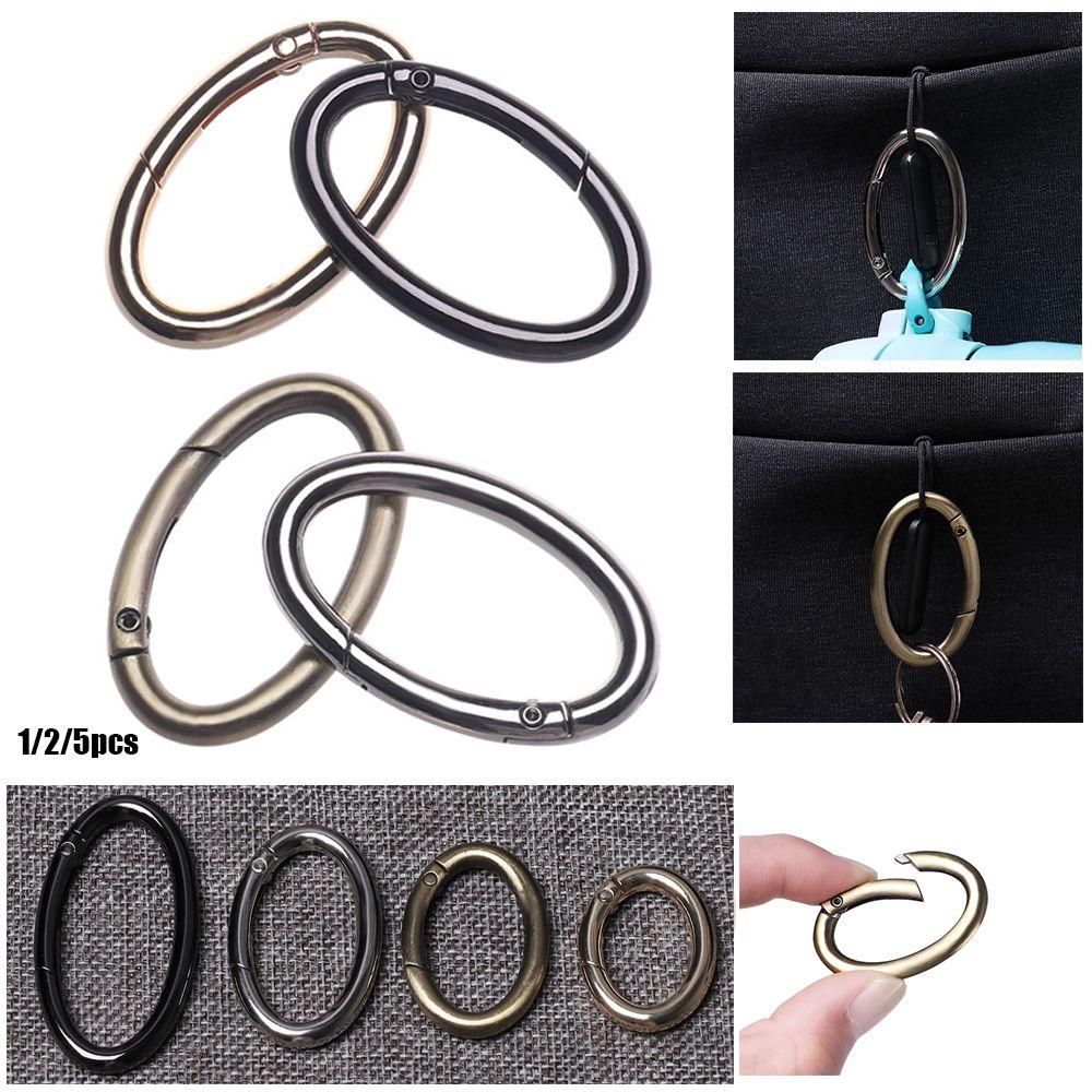 Bottle Hooks Camping Hiking Spring Oval Rings Handbags Clips Outdoor Carabiner Bag Belt Buckles
