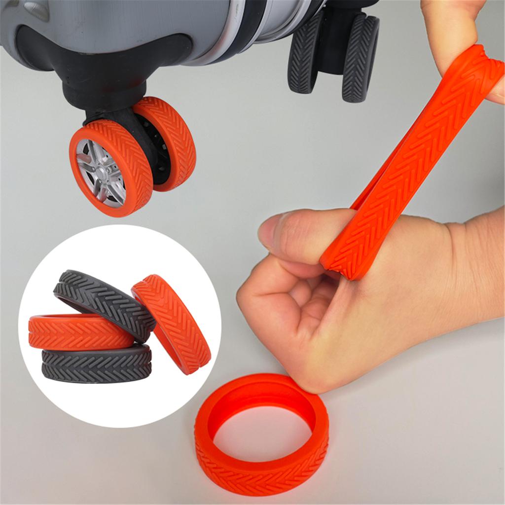 8 шт. Защитные чехлы для колес чемодана, дорожные чехлы для колес спиннера, снижающие шум, для большинства роликовых чемоданов, аксессуары