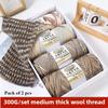 300 г/комплект Сегментная окраска Шерстяная пряжа для Вязания крючком DIY Шарф Шапки Куклы Свитер Ручное вязание Градиентная Шерстяная нить Теплая Пушистая