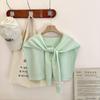 Knotted Shawl Women'S  Fake Collar Air-Conditioned Room Solid Color Shoulder Scarf Knitted Outer Cape Small Vest