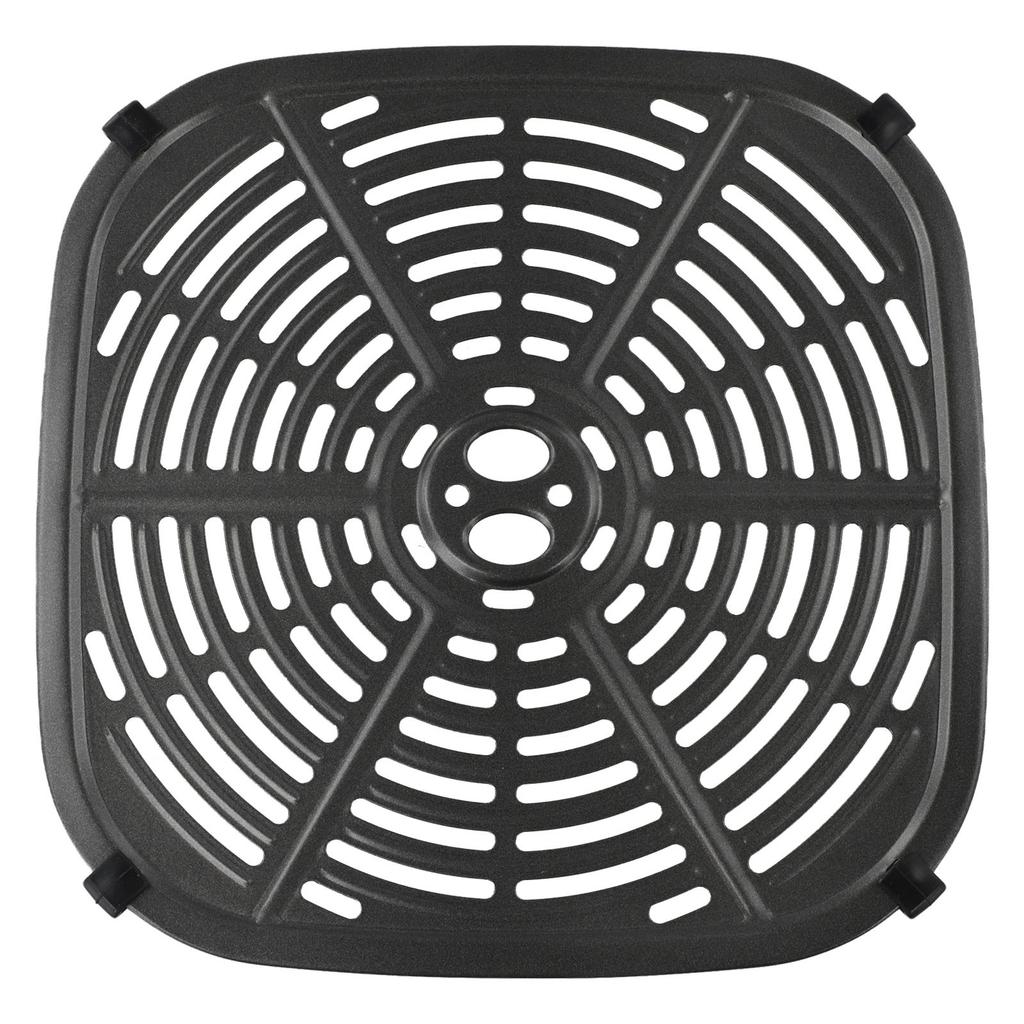 Удобная в обслуживании тарелка для аэрофритюрницы, размер 22,5 см x 22,5 см, удобный дизайн, легко моется, надежный материал, цельная