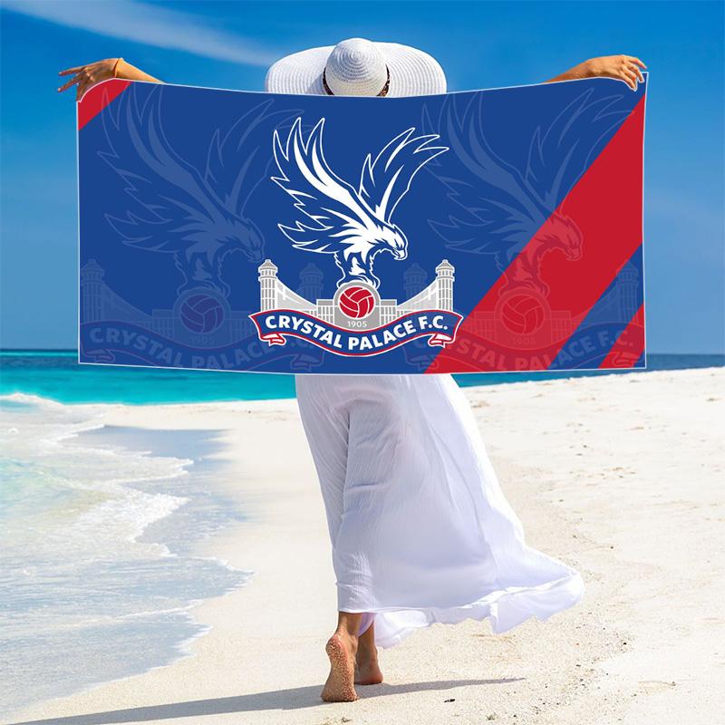 Crystal Palace FC Print Beach Towel, Large Soft Quick Dry Towel for Beach Camping Swimming