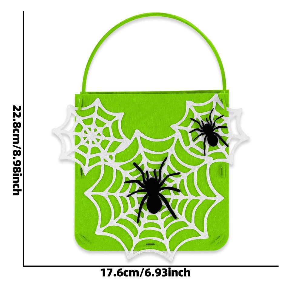 Felt Material Halloween Trick-or-Treat Bag Non-woven Tote Handheld Size Halloween Gift Bag Stereo Design Classic Elements