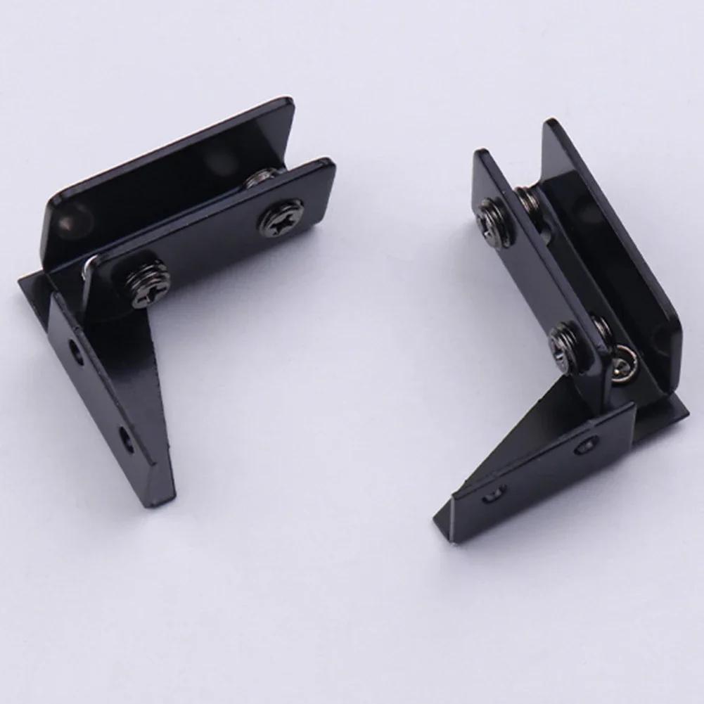 2 шт. неперфорированная стеклянная дверная петля для витринного шкафа, вращающийся вал для винного шкафа, стеклянные зажимы, фурнитура для мебельной дверной петли