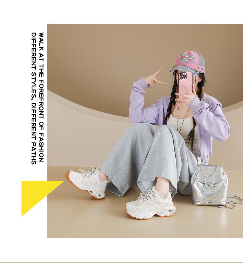 Ins Korean version new thick soled height increasing dad shoes for female students, versatile for sports running, leisure commuting